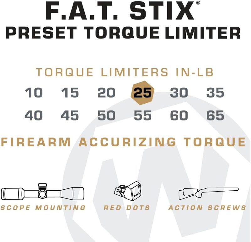 Wheeler Fat Stix Individual Limiter 10-65 Inch-Pounds with Preset Torque, Accurately Tightens, Reversible, Compatible with Fat Stix T-Handle Driver, for Gunsmithing, Reloading, and Torque Adjustment - Image 3